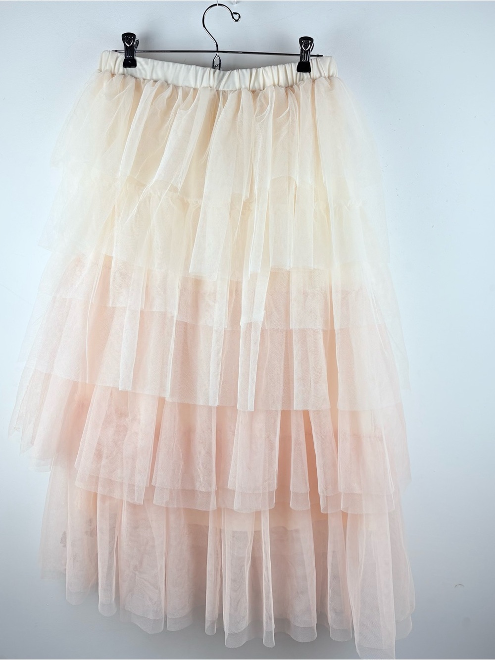 Wicked Paul Tazewell Skirt Womens S Cream Ombre Layered Tulle Fairycore Costume - Picture 4 of 11